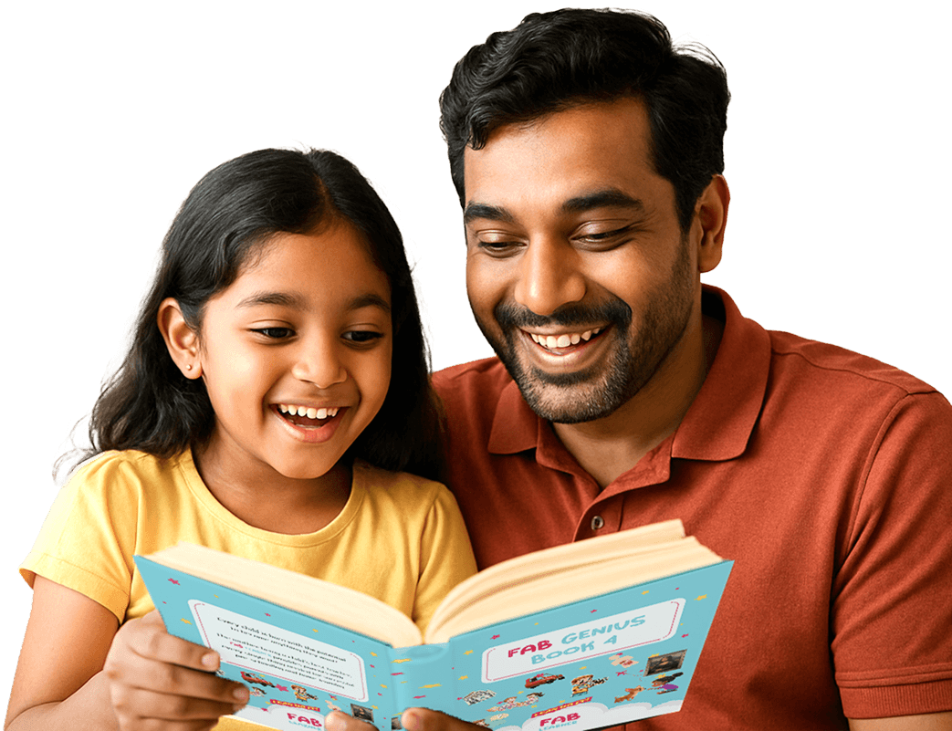 Child learning to read