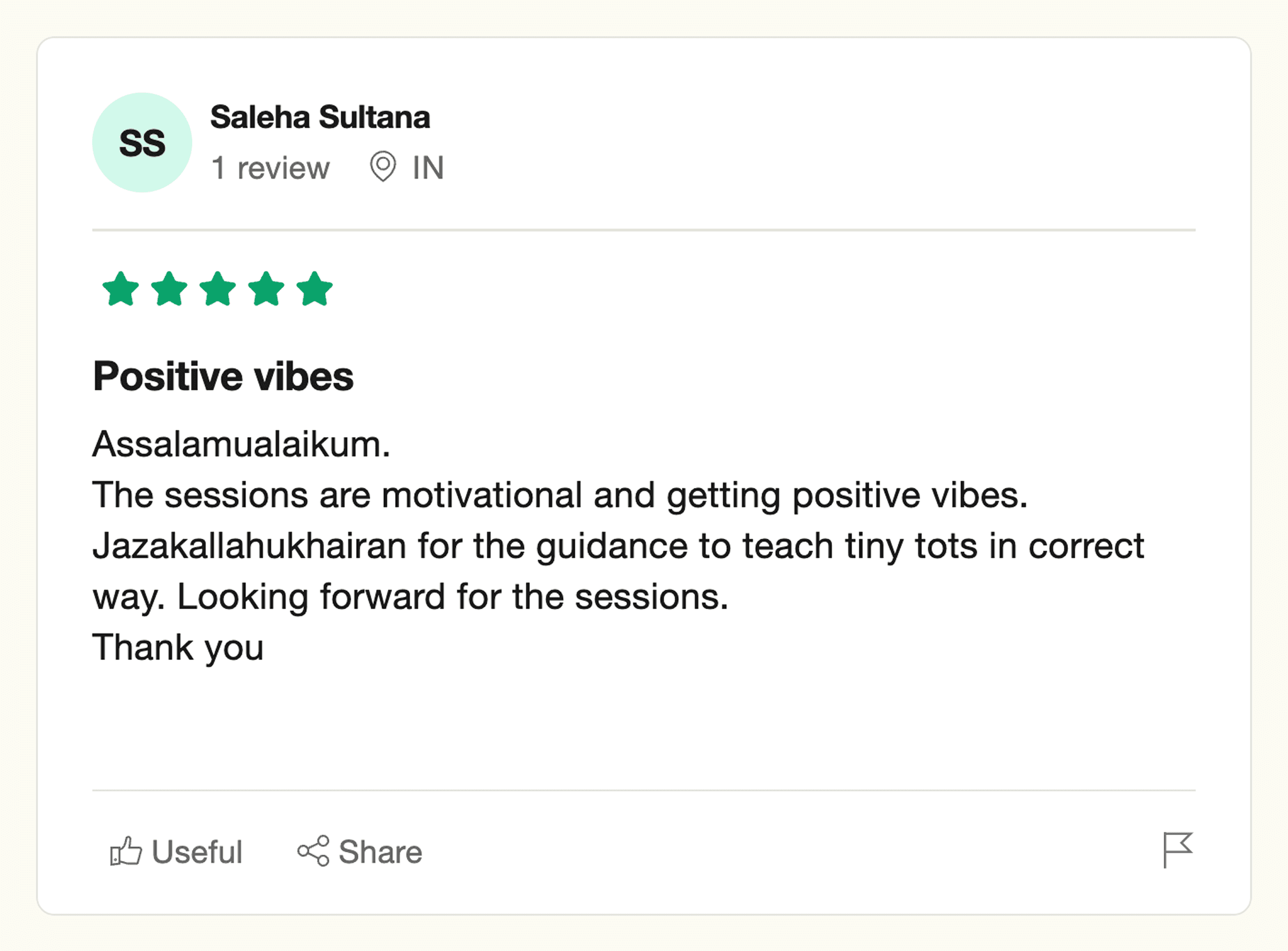 Parent Testimonial 1